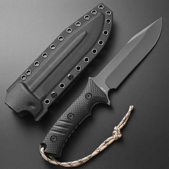 Alt view image 3 of 7 - GTK2 Fixed Blade Knife AUS-10 Steel Blade Nylon Fiberglass Handle Full Tang EDC Tool Knifes for Outdoor Camping Survival Adventure Bushcraft (black)