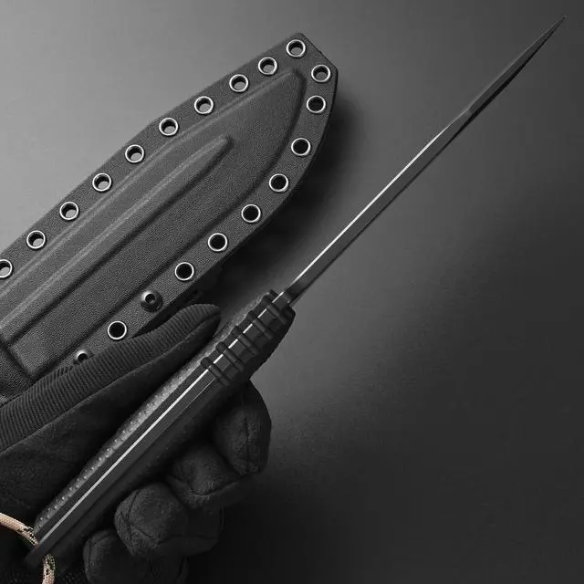 Alt view image 7 of 7 - GTK2 Fixed Blade Knife AUS-10 Steel Blade Nylon Fiberglass Handle Full Tang EDC Tool Knifes for Outdoor Camping Survival Adventure Bushcraft (black)