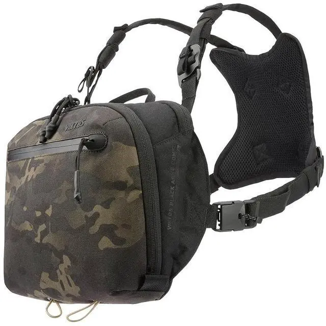 Main image of Tactical Pocketed Low Key Chest Rig, One Size, Multicam Black