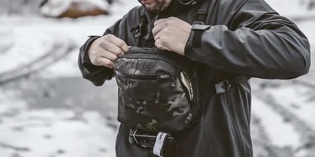 Alt view image 2 of 6 - Tactical Pocketed Low Key Chest Rig, One Size, Multicam Black