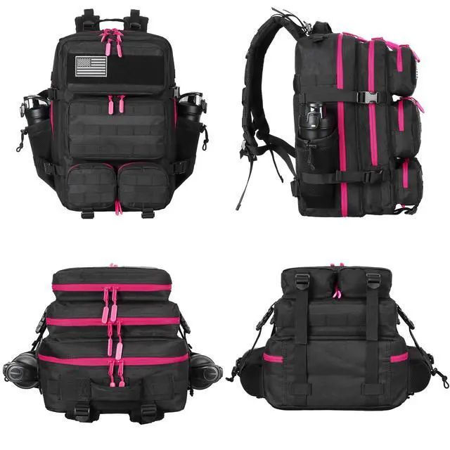 Alt view image 6 of 7 - 55L Tactical Backpack Heavy Duty Military Rucksack Molle Backpack 3 Day Assault Pack for Work Outdoors