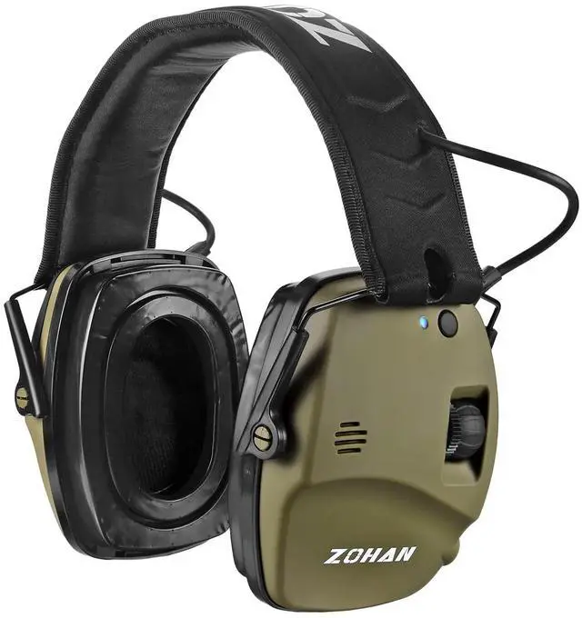 Main image of 035 Upgraded Bluetooth 6.0 Electronic Shooting Ear Protection Earmuffs with Gel Ear Pads, Noise Canceling & Sound Amplification, NRR 22dB for Shooting Range & Hunting (Green Bluetooth+Gel Pads)