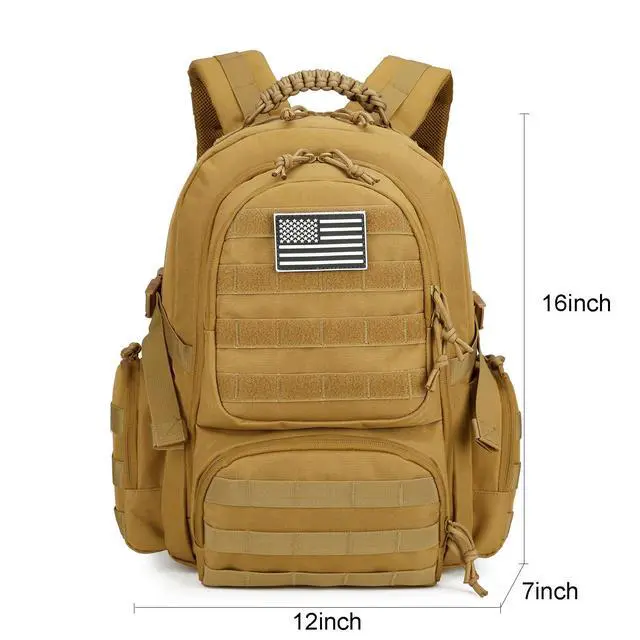 Alt view image 2 of 7 - 30L Military Tactical Backpack for Men 3 day Assault Pack Molle Daypack Army Hiking Rucksack (Khaki)