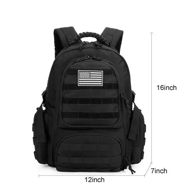 Alt view image 2 of 7 - 30L Military Tactical Backpack for Men 3 day Assault Pack Molle Daypack Army Hiking Rucksack (Black)