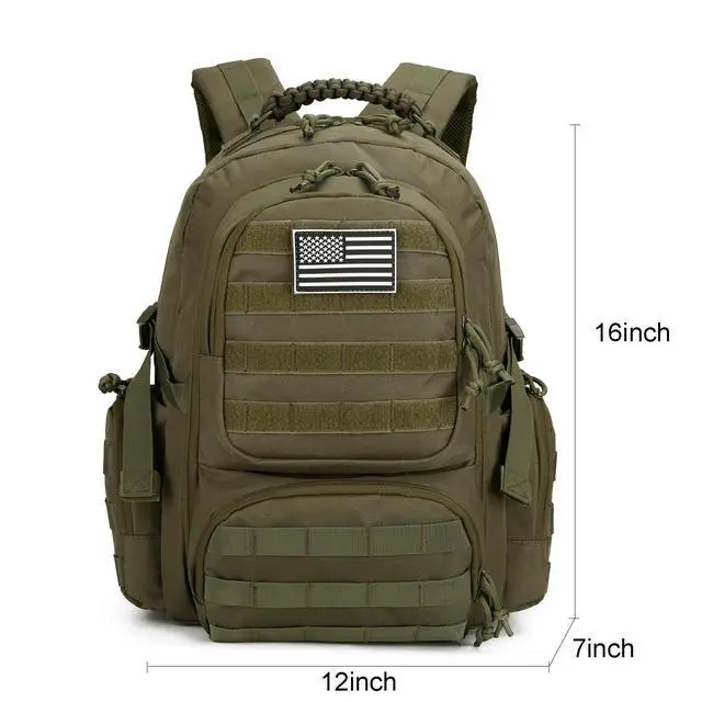 Alt view image 2 of 7 - 30L Military Tactical Backpack for Men 3 day Assault Pack Molle Daypack Army Hiking Rucksack (Army Green)
