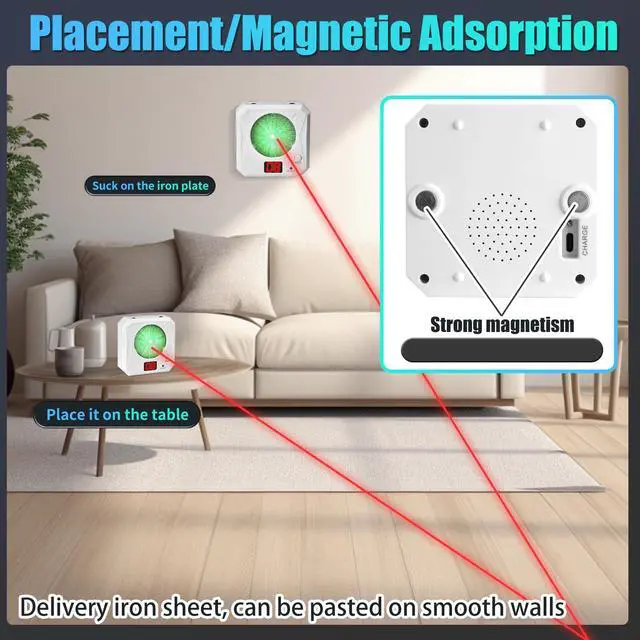 Alt view image 7 of 7 - 3rd Dry Fire Training System,Portable Glass Fiber Digital Laser Target Compatible with Laser Strike System Most of Training Cartridges 9mm/22lr for Practive Type-C Charging, LED Display