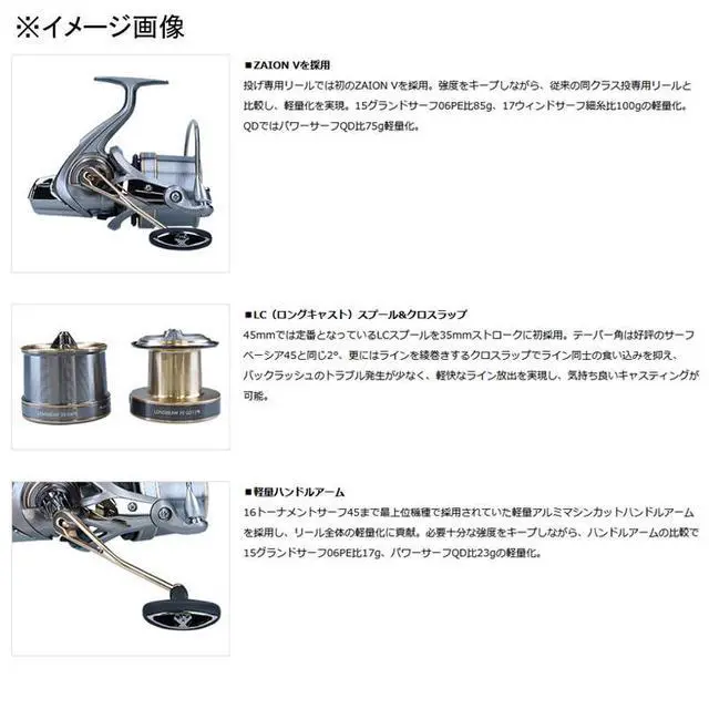 Alt view image 6 of 7 - Daiwa Throwing Reel 23 Long Beam 35 06PE/QD5/QD12, Various (2023 Model)