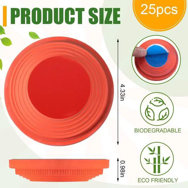 Alt view image 2 of 6 - Biodegradable Clay Pigeons, 25/50/100/150/200 Pack Standard 110mm Clay Targets Refill, Skeet Targets Disks High-Visibility Target for Skeet & Trap Shooting