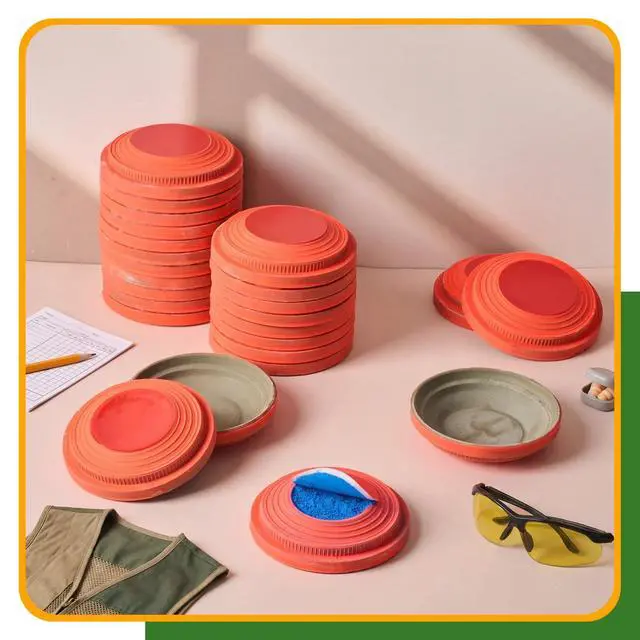 Alt view image 6 of 6 - Biodegradable Clay Pigeons, 25/50/100/150/200 Pack Standard 110mm Clay Targets Refill, Skeet Targets Disks High-Visibility Target for Skeet & Trap Shooting