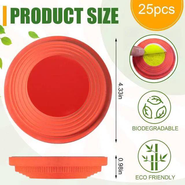 Alt view image 2 of 6 - Biodegradable Clay Pigeons, 25/50/100/150/200 Pack Standard 110mm Clay Targets Refill, Skeet Targets Disks High-Visibility Target for Skeet & Trap Shooting