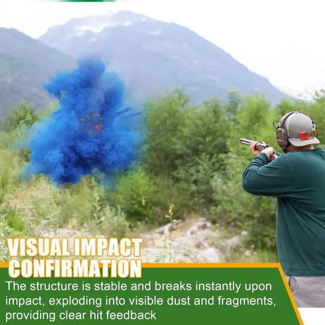 Alt view image 3 of 6 - Biodegradable Clay Pigeons, 25/50/100/150/200 Pack Standard 110mm Clay Targets Refill, Skeet Targets Disks High-Visibility Target for Skeet & Trap Shooting
