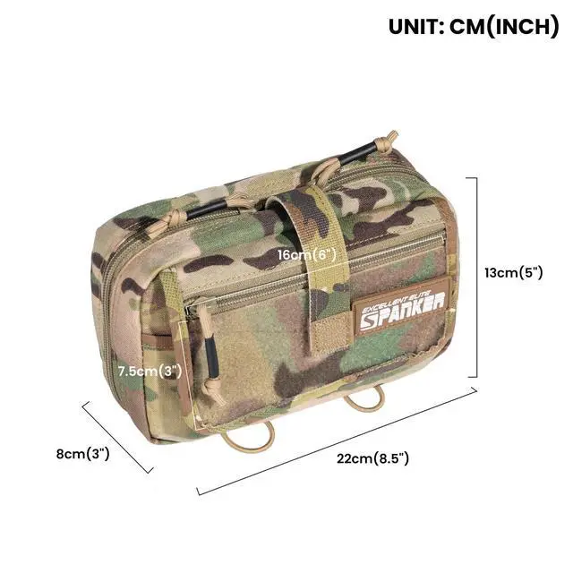 Alt view image 2 of 7 - Tactical First Aid Pouch IFAK Rip Away Molle EMT Pouch Compact Admin Pouch Medical Utility Pouch Emergency Survival Kits for Tactical Vest,Backpack