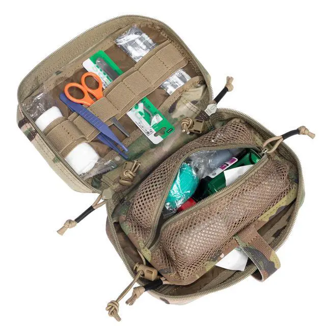 Alt view image 3 of 7 - Tactical First Aid Pouch IFAK Rip Away Molle EMT Pouch Compact Admin Pouch Medical Utility Pouch Emergency Survival Kits for Tactical Vest,Backpack