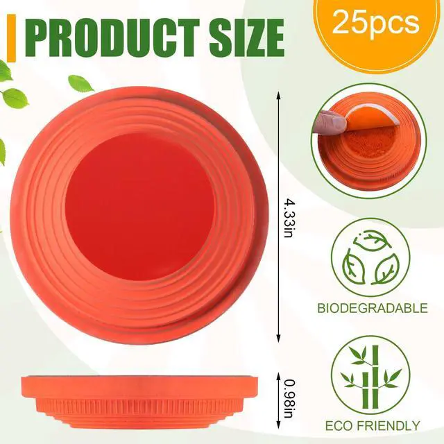 Alt view image 2 of 6 - Biodegradable Clay Pigeons, 25/50/100/150/200 Pack Standard 110mm Clay Targets Refill, Skeet Targets Disks High-Visibility Target for Skeet & Trap Shooting