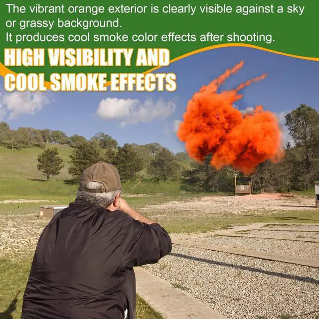 Alt view image 3 of 6 - Biodegradable Clay Pigeons, 25/50/100/150/200 Pack Standard 110mm Clay Targets Refill, Skeet Targets Disks High-Visibility Target for Skeet & Trap Shooting