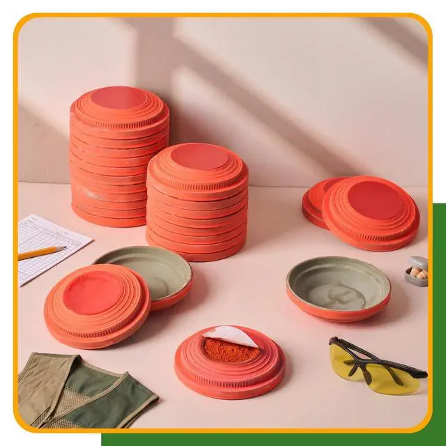 Alt view image 6 of 6 - Biodegradable Clay Pigeons, 25/50/100/150/200 Pack Standard 110mm Clay Targets Refill, Skeet Targets Disks High-Visibility Target for Skeet & Trap Shooting