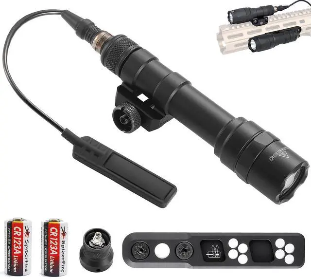 Main image of Tactical Flashlight 800 Lumens with Remote Pressure Switch and M-Mount, Picatinny Mount (600)