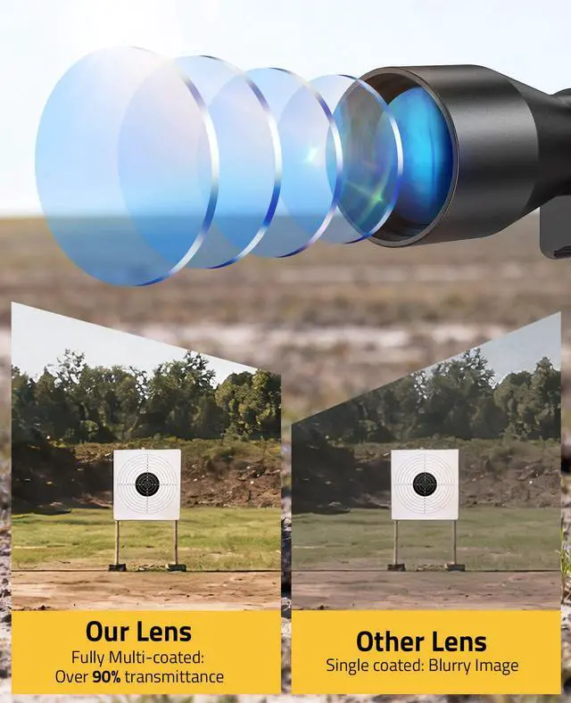 Alt view image 4 of 7 - 4x32 Compact Rifle Scope - 1 inch Tube Scope Optics Hunting Scope with Mounts