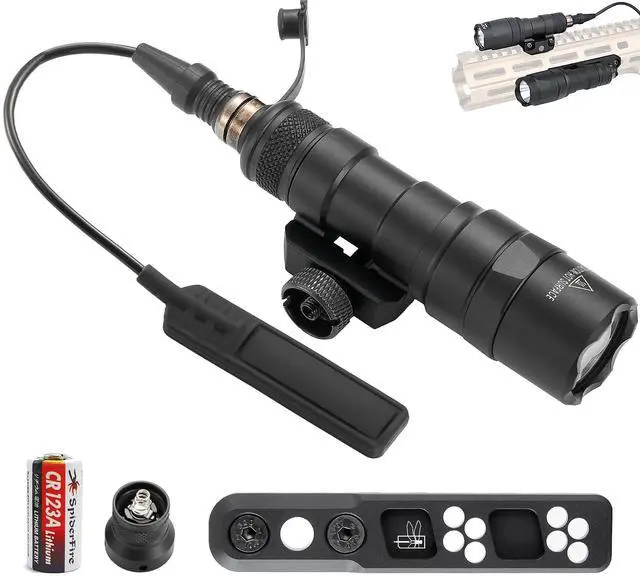 Main image of Tactical Flashlight 800 Lumens with Remote Pressure Switch and M-Mount, Picatinny Mount(300)
