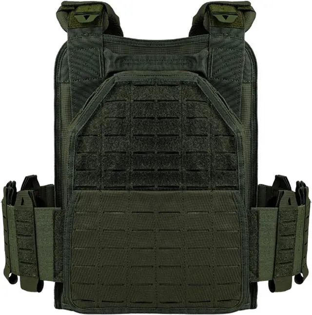 Alt view image 2 of 6 - Tactical Vest for Men Quick Release Laser-Cutting Modular Vest for Outdoor