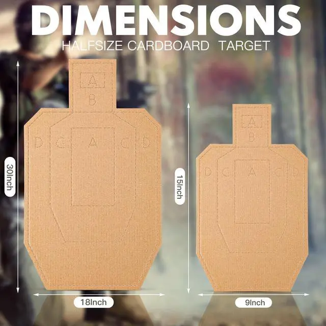 Alt view image 2 of 7 - 40/100 Pcs IPSC Cardboard Targets for Shooting Classic Silhouette Targets for The Range Tactical Practice Competitions Tactical Training