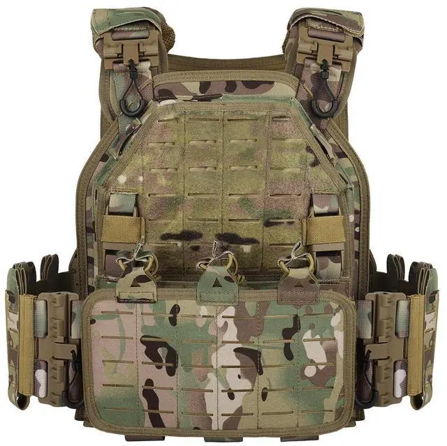 Main image of Tactical Vest for Men Quick Release Laser-Cutting Modular Vest for Outdoor