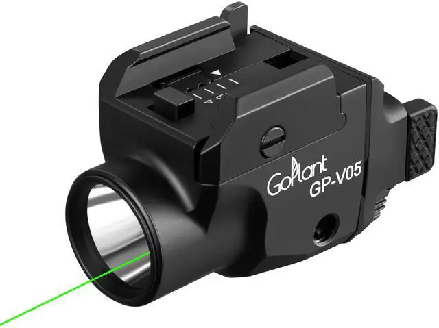 Main image of 1500 Lumens Compact Weapon Laser Light, Aircraft Grade Aluminum Pistol Light, Adjustable Rail-Mounted Handgun Light and Green Laser Combo