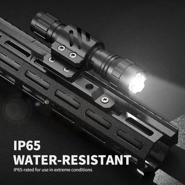 Alt view image 2 of 6 - Tactical Flashlight 1200 Lumen LED Weapon Light,Waterproof with Picatinny/M Lock Mount, Pressure Switch Included (M Lock Mounted)