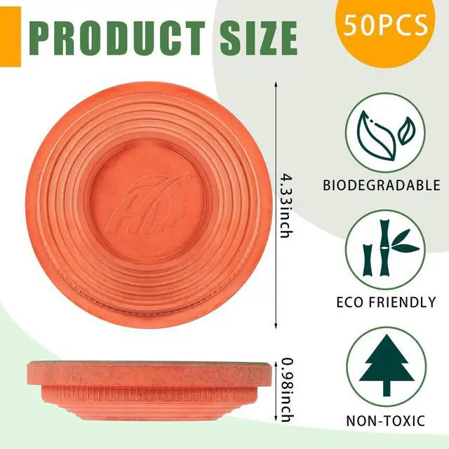 Alt view image 2 of 6 - Biodegradable Clay Pigeons, 25/50/100/150/200 Pack Standard 110mm Clay Targets Refill, Skeet Targets Disks High-Visibility Target for Skeet & Trap Shooting