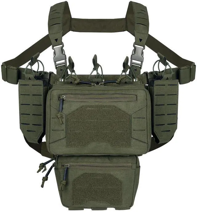Main image of Chest Rig Tactical Chest Rig 1000D Molle Micro Chest Rigs Adjustable Detachable Modular Vest with Mag Pouch