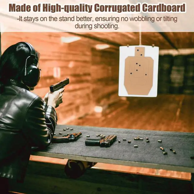 Alt view image 3 of 7 - 30"x18" 2mm Thicken Cardboard Silhouette Shooting Targets - 20/30/50 Pcs Tactical Targets for Shooting Range Practice Competitions Self-Defense Training