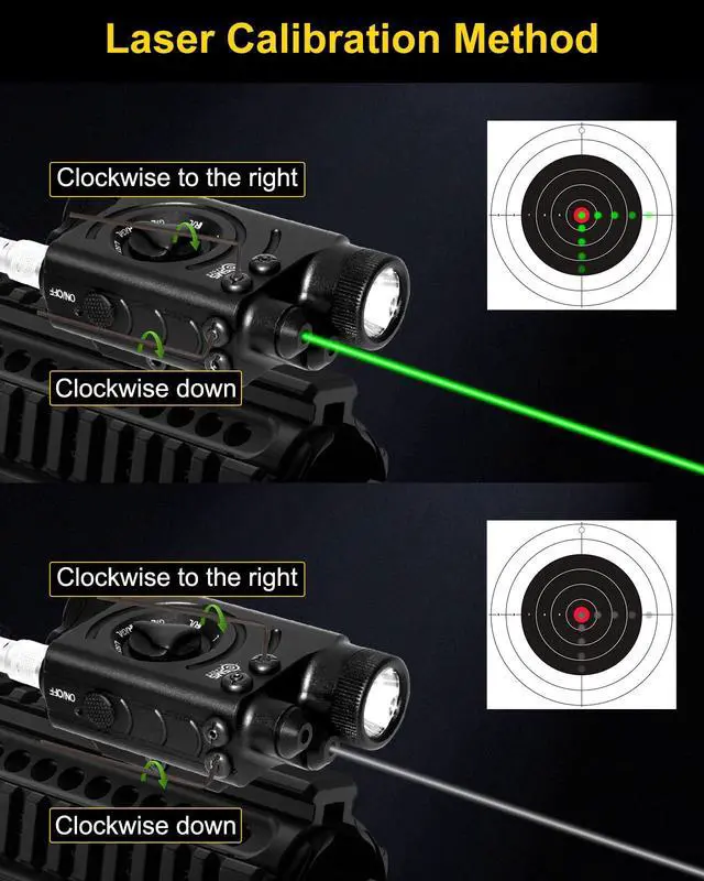 Alt view image 3 of 5 - 1200 Lumens Tactical Laser Light Combo for Rifle, Weapon Light + Green Laser + IR Laser Compatible with Picatinny/M-LOK Rails, 3-Level Light Brightness Flashlight with Remote Pressure Switch