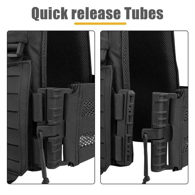 Alt view image 4 of 7 - Laser-Cutting Vest for Men Cosplay Quick Release Modular Lightweight MOLLE Weighted Training Vests