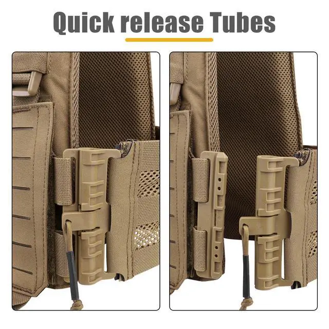 Alt view image 4 of 7 - Laser-Cutting Vest for Men Cosplay Quick Release Modular Lightweight MOLLE Weighted Training Vests