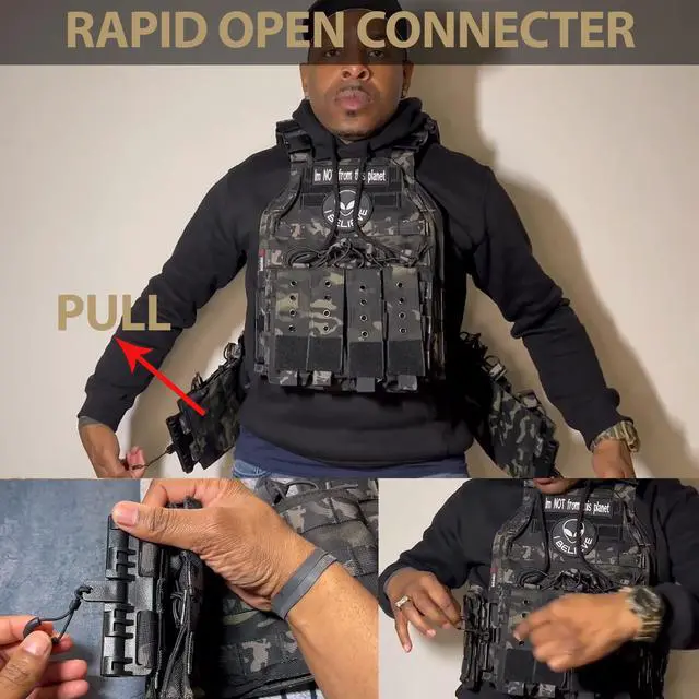 Alt view image 4 of 4 - CAMO Tactical Outdoor Carrier Vest