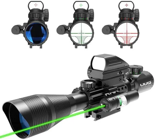 Main image of C4-12X50 Rifle Scope Dual Illuminated Reticle W/Laser Sight and Holographic Dot Reflex Sight