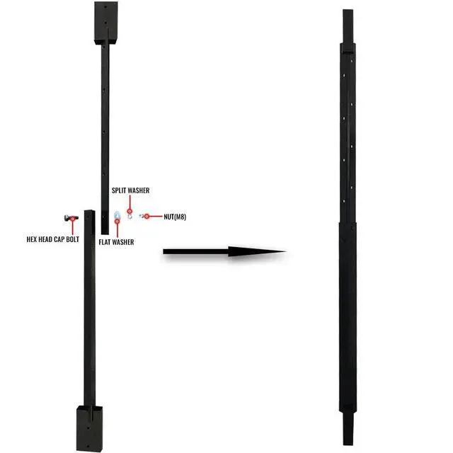 Alt view image 2 of 7 - 2x4 Target Hanger | Target Stand Base | Adjustable Height Steel Post | AR500 Steel Gong Targets Conversion Adapter