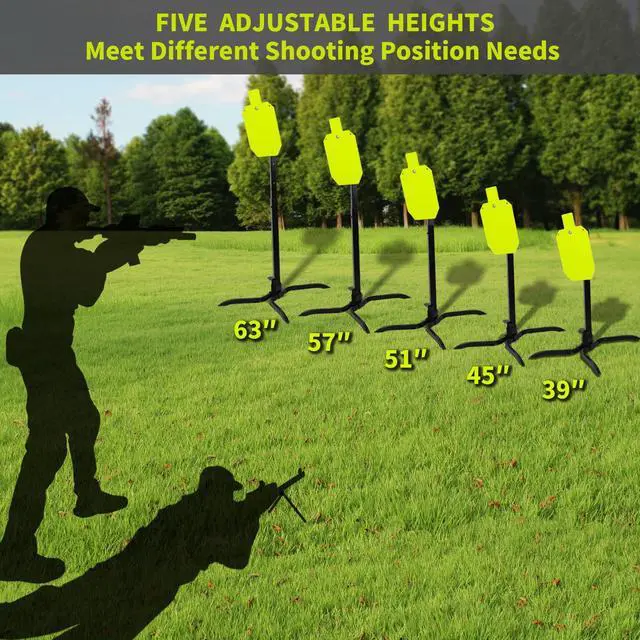 Alt view image 5 of 7 - 2x4 Target Hanger | Target Stand Base | Adjustable Height Steel Post | AR500 Steel Gong Targets Conversion Adapter