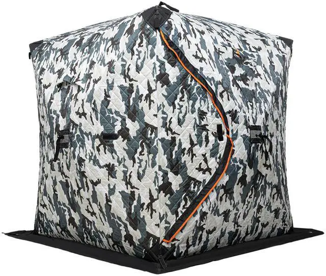Main image of Ice Fishing Shelter, Portable 1-2 Person Insulated Ice Fishing Shanty with Insulated Layer and Carrying Bag for Ice Fishing Winter Fishing