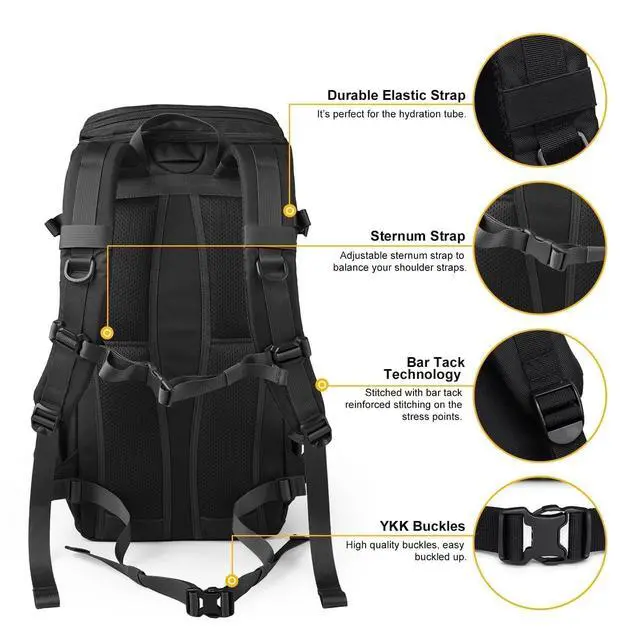 Alt view image 5 of 7 - Tactical Backpacks Molle Hiking daypacks for Motorcycle Camping Hiking Military Traveling,25L Backpack
