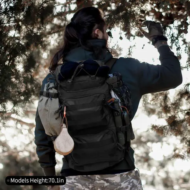 Alt view image 6 of 7 - Tactical Backpacks Molle Hiking daypacks for Motorcycle Camping Hiking Military Traveling,25L Backpack