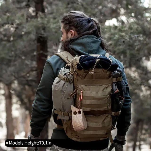Alt view image 2 of 7 - Tactical Backpacks Molle Hiking daypacks for Motorcycle Camping Hiking Military Traveling,25L Backpack