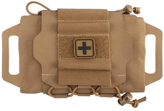 Main image of IFAK Roll Medical Pouch for MOLLE Gear & Duty Belt | Quick Deploy Trauma Kit Carrier with Hypalon Handle, Elastic Loops & Patch Panel