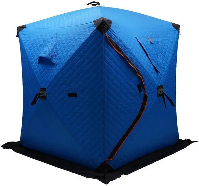 Main image of Ice Fishing Winter Shelter 1-2 Person Portable Ice Shanty for Winter Ice Fishing Tent 3-Layer Portable Thermal Hub Tent with Carrying Bag