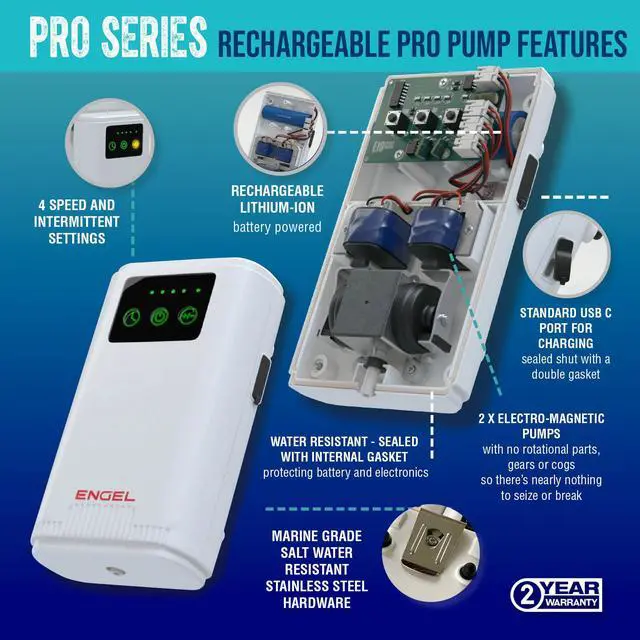 Alt view image 4 of 7 - Live Bait Cooler PRO for Fishing - Portable Minnow and Bait Bucket with Lithium-Ion Rechargeable Aerator