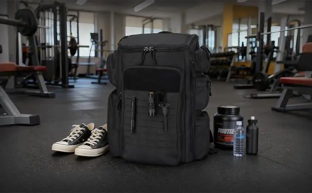 Alt view image 3 of 7 - 1000D Waterproof Tactical BackpackSoccer Backpack 50L for Sports FanMolle Systemfor HikingHuntingOutdoorFitnessCampingMilitaryTrainingBasketballFishingExplorationCompetition