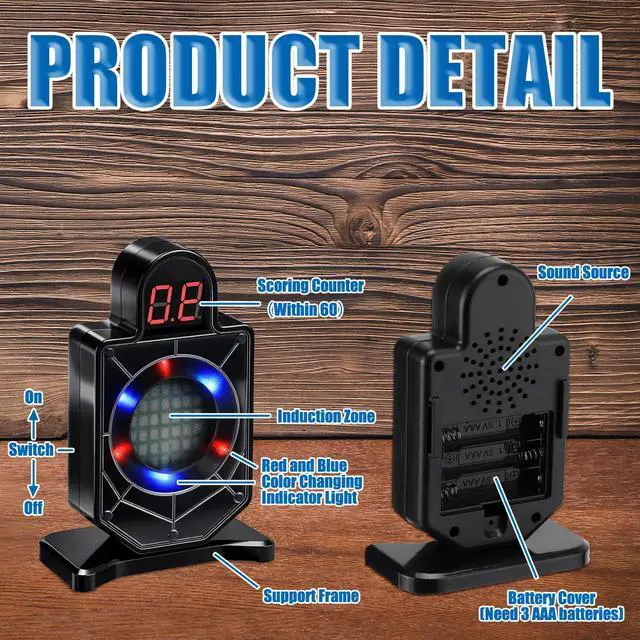 Alt view image 3 of 6 - Laser Targets for Dry Fire Pistol Shooting, Dry Fire Lasers Training System, Portable Trainer and Counting Laser Targets for Shooting Practice
