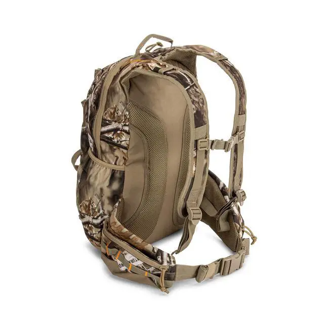 Alt view image 2 of 7 - Camouflage Hunting Backpack Waterproof Bow and Rifle Compatible Hunting Bag (Woodland Brown Camouflage) Large