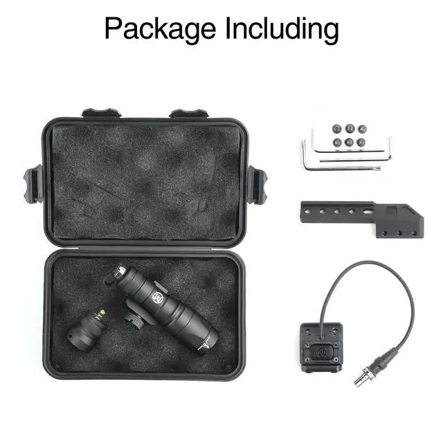 Alt view image 7 of 7 - M300A 500 Lumens Tactical Flashlight with Extend Light Mount, with Push Button & Modbutton Remote Pressure Switch for M300 M600 Series Scoutlight, Fit for 20mm Picatinny Rail