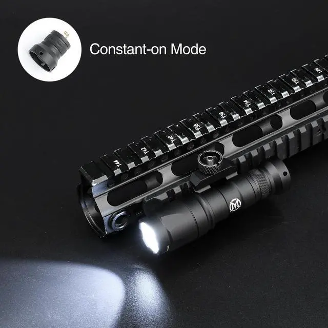 Alt view image 4 of 7 - M300A 500 Lumens Tactical Flashlight with Extend Light Mount, with Push Button & Modbutton Remote Pressure Switch for M300 M600 Series Scoutlight, Fit for 20mm Picatinny Rail